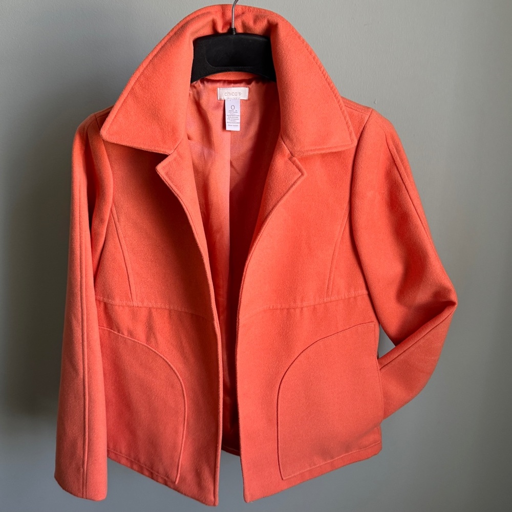 Soft Fleece Short Jacket - Open Front - Picture 3 of 16